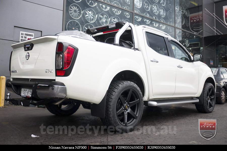 20x9.0 Simmons S6 Matte Black on NISSAN NAVARA