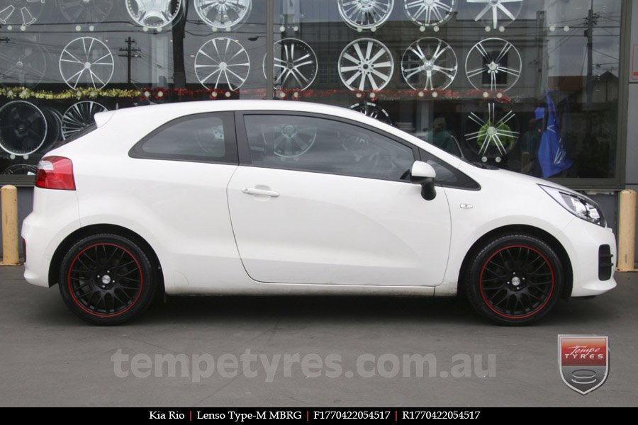 17x7.0 Lenso Type-M - MBRG on KIA RIO