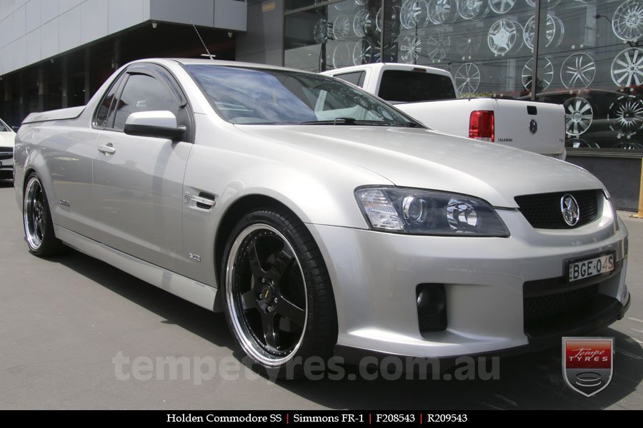 20x8.5 20x9.5 Simmons FR-1 Gloss Black on HOLDEN COMMODORE