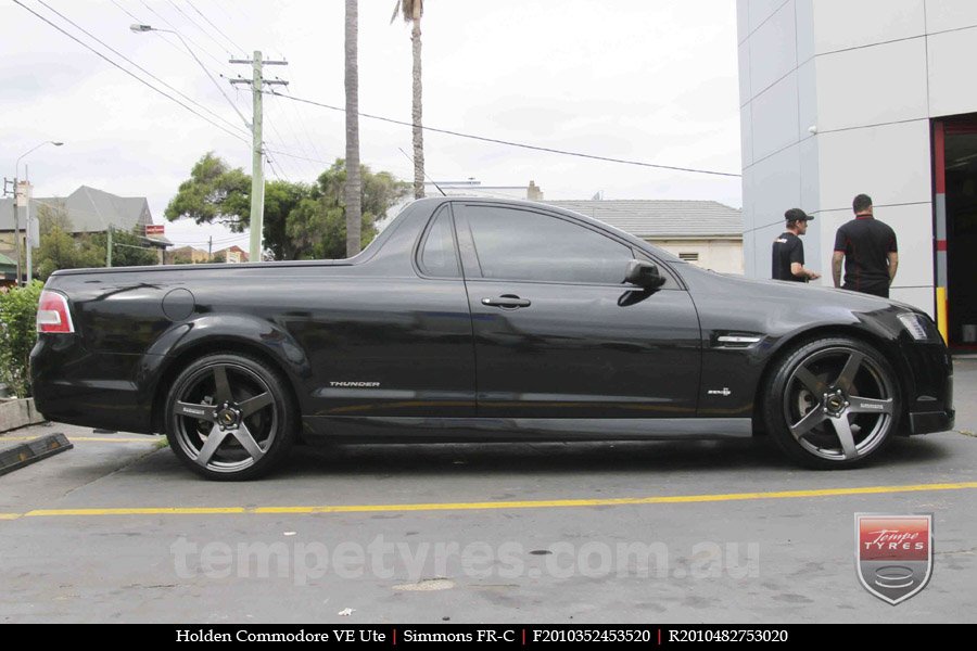 20x8.5 20x10 Simmons FR-C Hyper Dark on HOLDEN COMMODORE VE