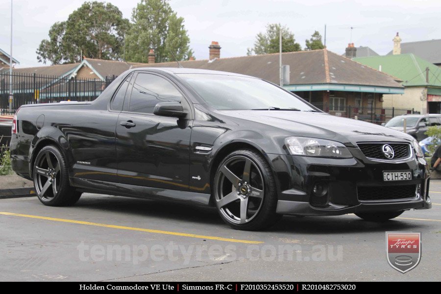 20x8.5 20x10 Simmons FR-C Hyper Dark on HOLDEN COMMODORE VE