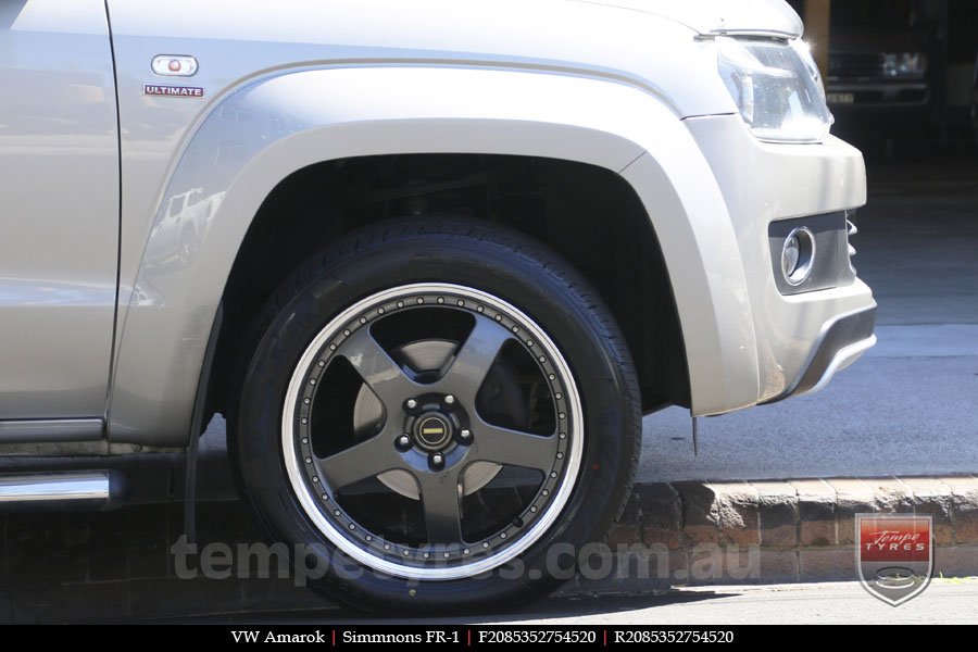 20x8.5 20x9.5 Simmons FR-1 Hyper Dark on VW AMAROK