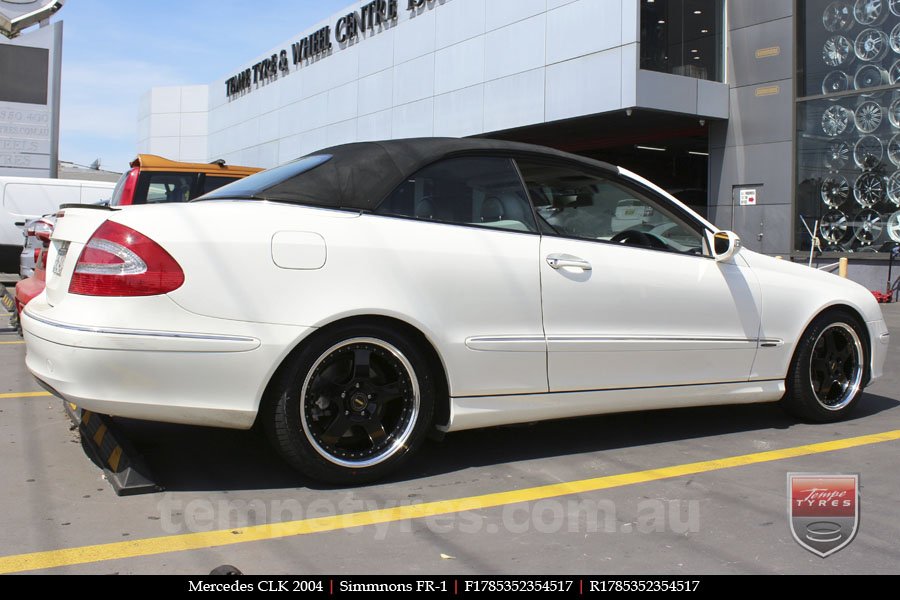 17x8.5 17x9.5 Simmons FR-1 Gloss Black on MERCEDES CLK-CLASS