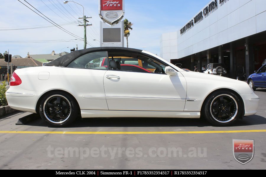 17x8.5 17x9.5 Simmons FR-1 Gloss Black on MERCEDES CLK-CLASS