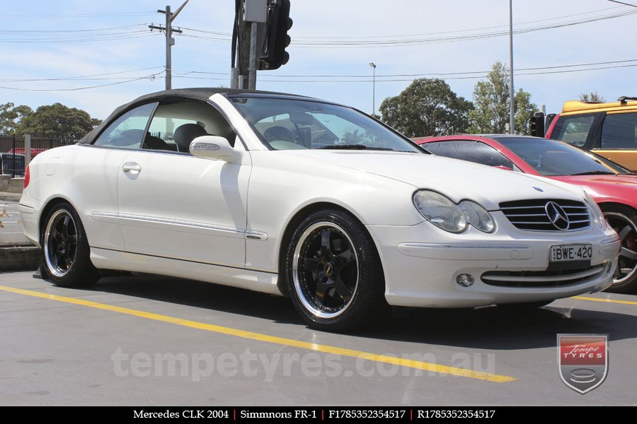 17x8.5 17x9.5 Simmons FR-1 Gloss Black on MERCEDES CLK-CLASS