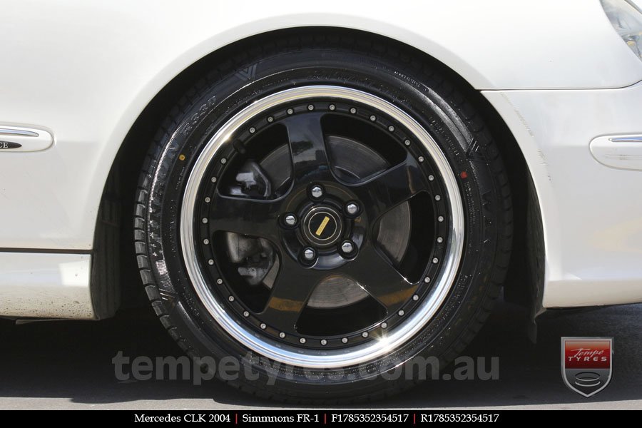 17x8.5 17x9.5 Simmons FR-1 Gloss Black on MERCEDES CLK-CLASS