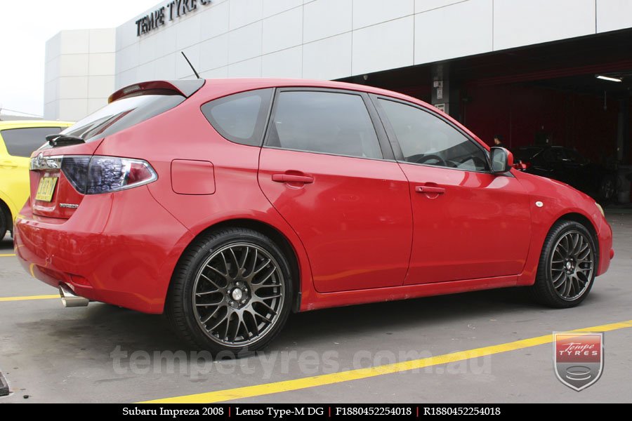 18x8.0 Lenso Type-M DG on SUBARU IMPREZA