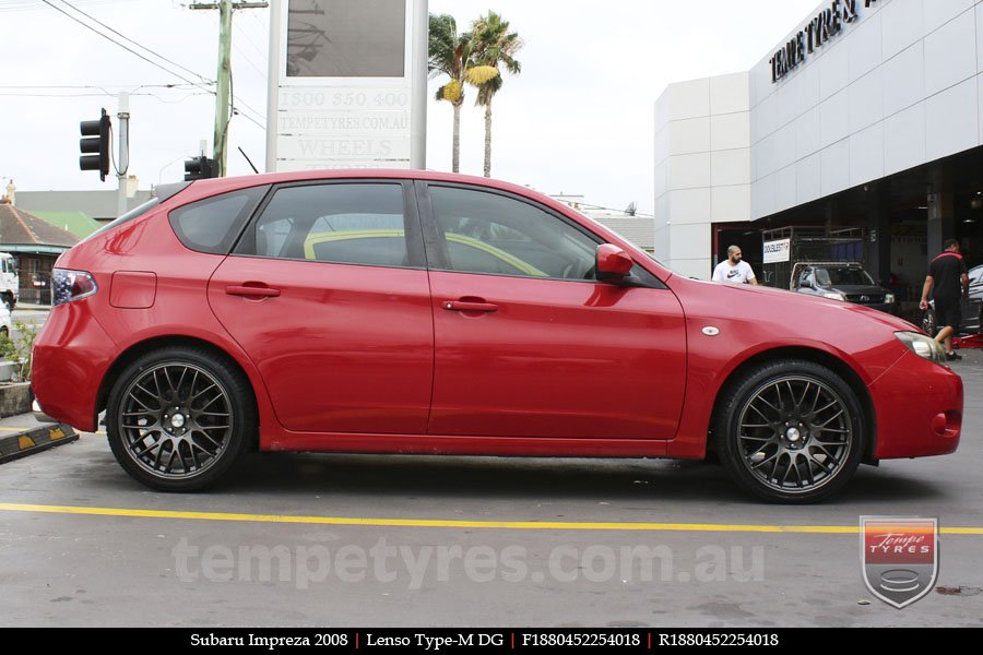 18x8.0 Lenso Type-M DG on SUBARU IMPREZA