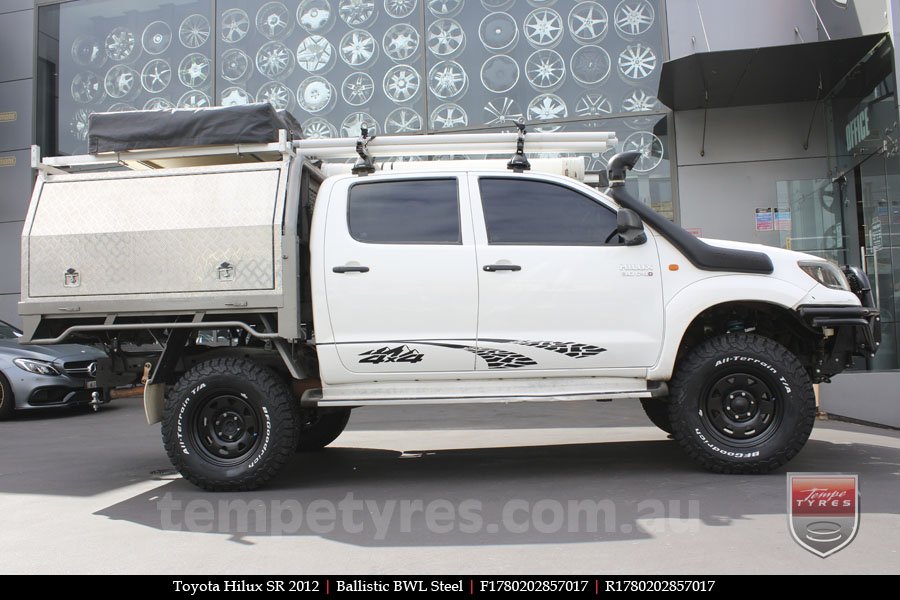 17x8.0 Ballistic BWL Steel on TOYOTA HILUX