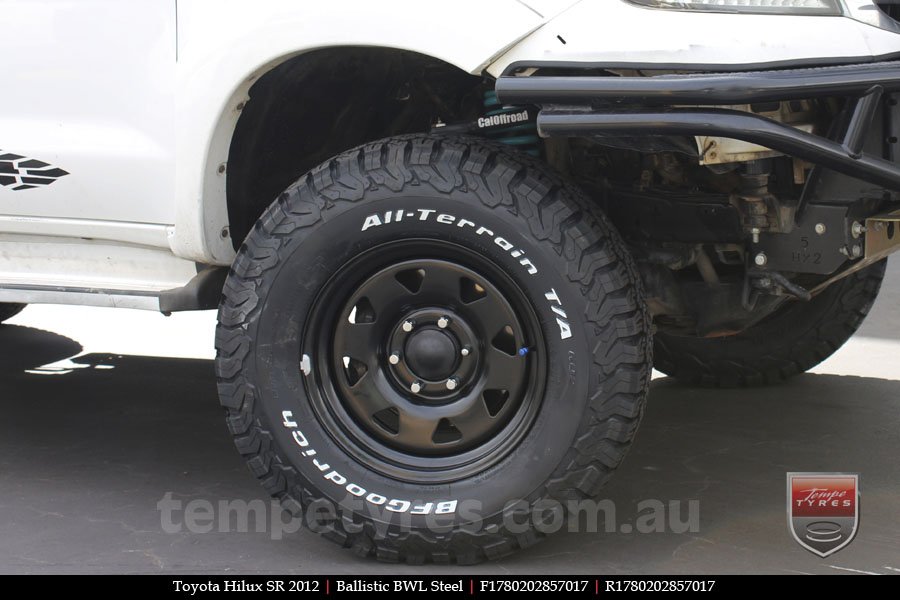 17x8.0 Ballistic BWL Steel on TOYOTA HILUX