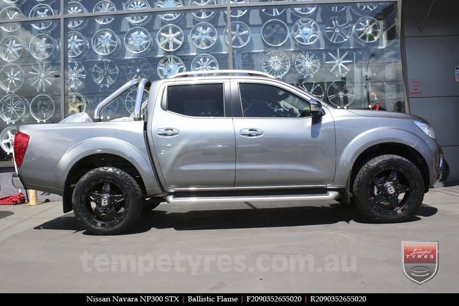 20x9.0 Ballistic Flame on NISSAN NAVARA NP300