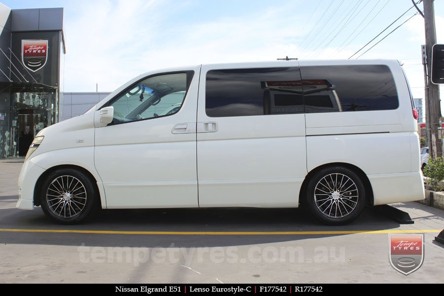 17x7.5 Lenso Eurostyle C ESC on NISSAN ELGRAND