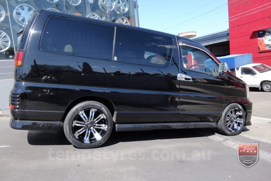 18x8.5 Incubus Poltergeist on NISSAN ELGRAND