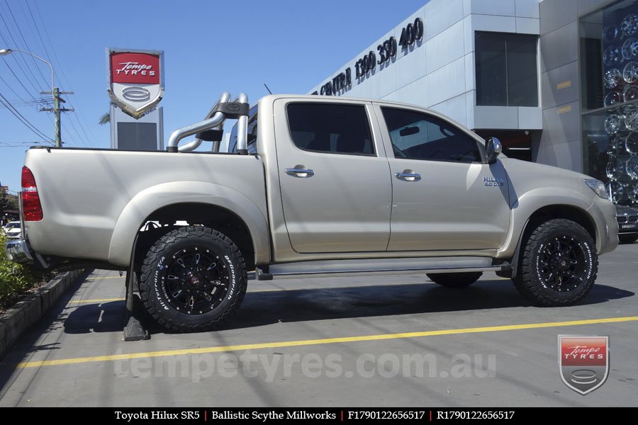 17x9.0 Ballistic Scythe Millworks on TOYOTA HILUX SR5