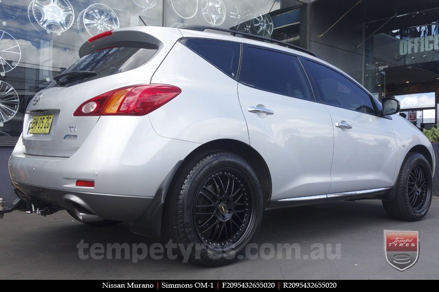 20x8.5 20x9.5 Simmons OM-1 Satin Black on NISSAN MURANO