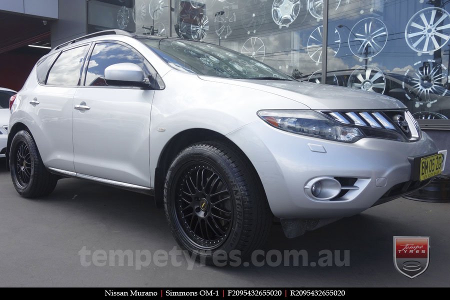 20x8.5 20x9.5 Simmons OM-1 Satin Black on NISSAN MURANO