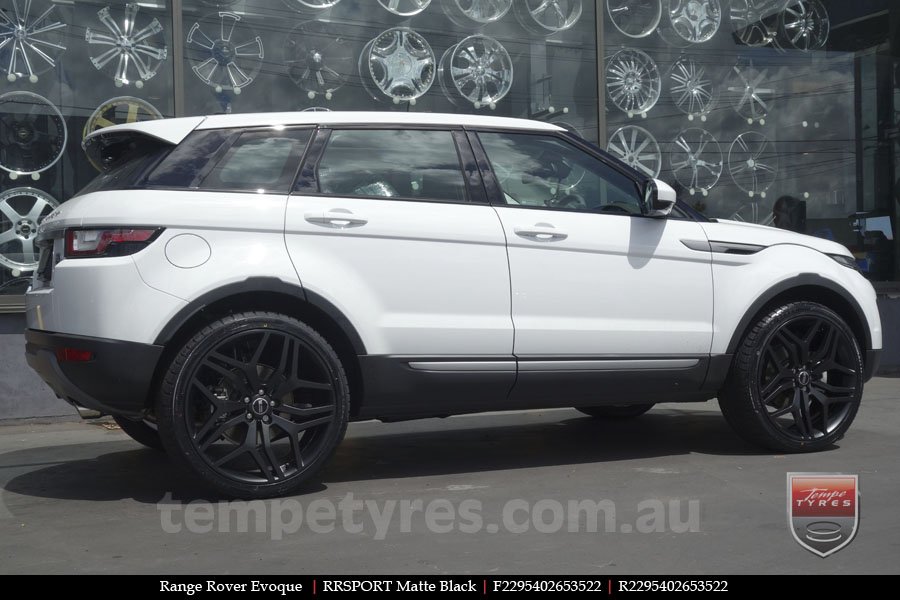 22x9.5 RRSPORT Matte Black on RANGE ROVER EVOQUE