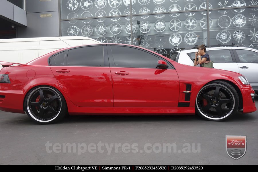 20x8.5 20x9.5 Simmons FR-1 Satin Black on HOLDEN CLUBSPORT