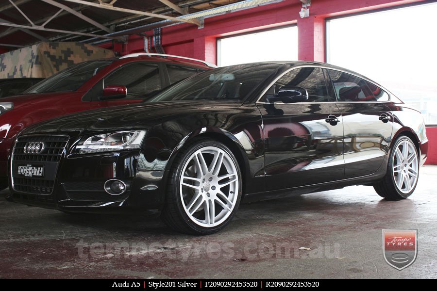 20x9.0 Style201 Silver on AUDI A5