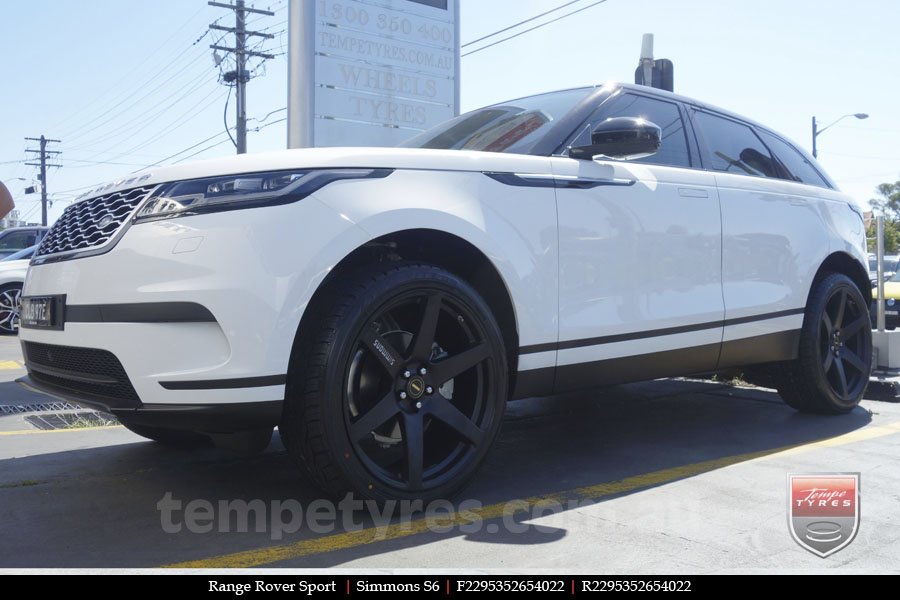 22x9.5 Simmons S6 Matte Black on RANGE ROVER SPORT