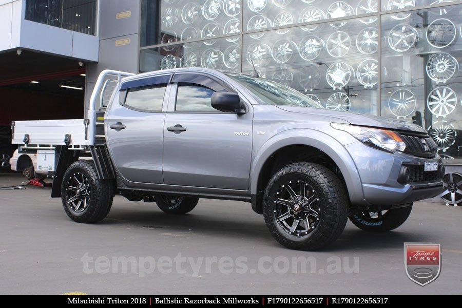 17x9.0 Ballistic Razorback Millworks on MITSUBISHI TRITON