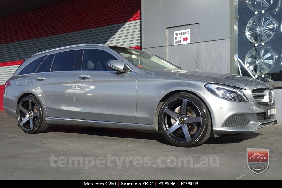 19x8.0 19x9.0 Simmons FR-C Black Tint NCT on MERCEDES C-Class