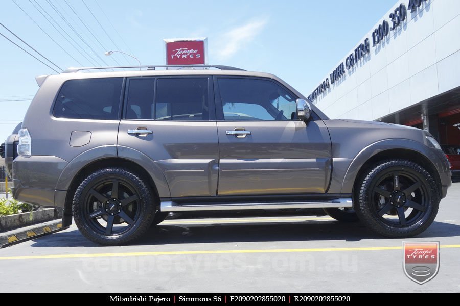 20x9.0 Simmons S6 Matte Black on MITSUBISHI PAJERO