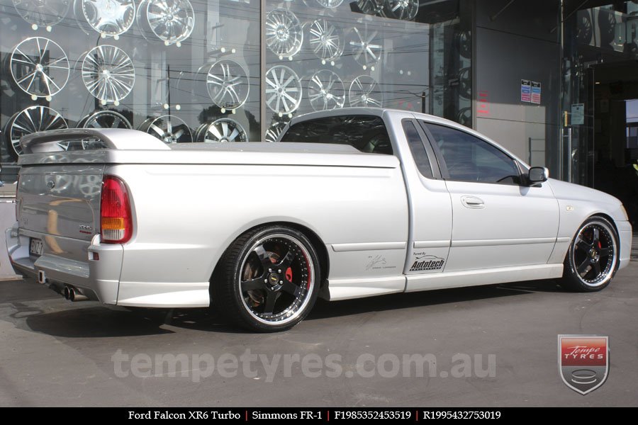 19x8.5 19x9.5 Simmons FR-1 Gloss Black on FORD FALCON