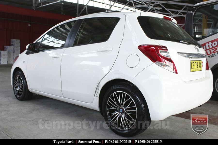 15x6.5 Samurai Fusa on TOYOTA YARIS