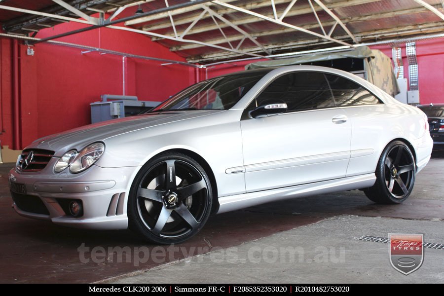 20x8.5 20x10 Simmons FR-C Full Satin Black on MERCEDES CLK-Class