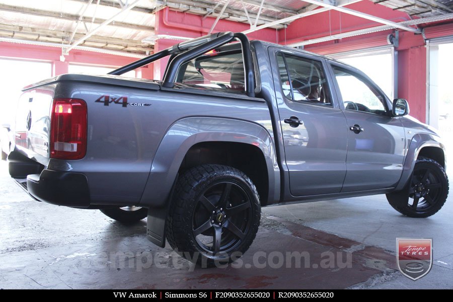 20x9.0 Simmons S6 Matte Black NCT on VW AMAROK