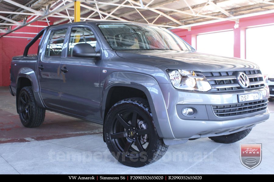 20x9.0 Simmons S6 Matte Black NCT on VW AMAROK