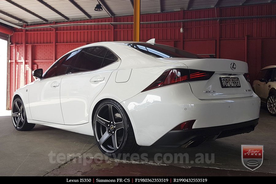 19x8.0 19x9.0 Simmons FR-CS Satin Black NCT on LEXUS IS