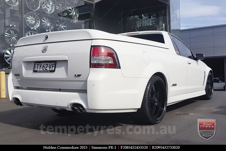 20x8.5 20x10 Simmons FR-C Full Satin Black on HOLDEN COMMODORE