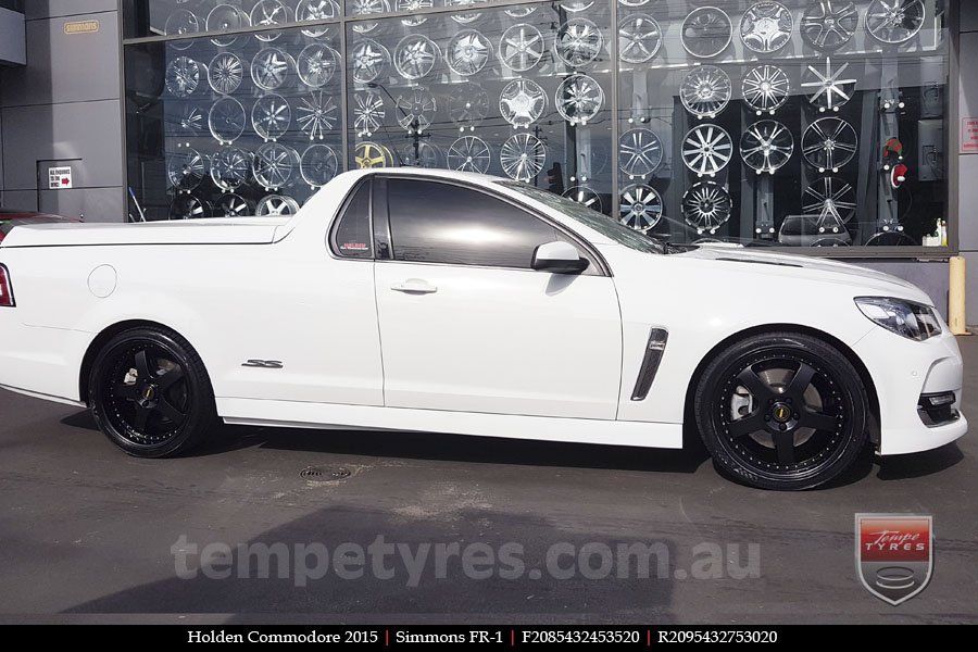 20x8.5 20x10 Simmons FR-C Full Satin Black on HOLDEN COMMODORE