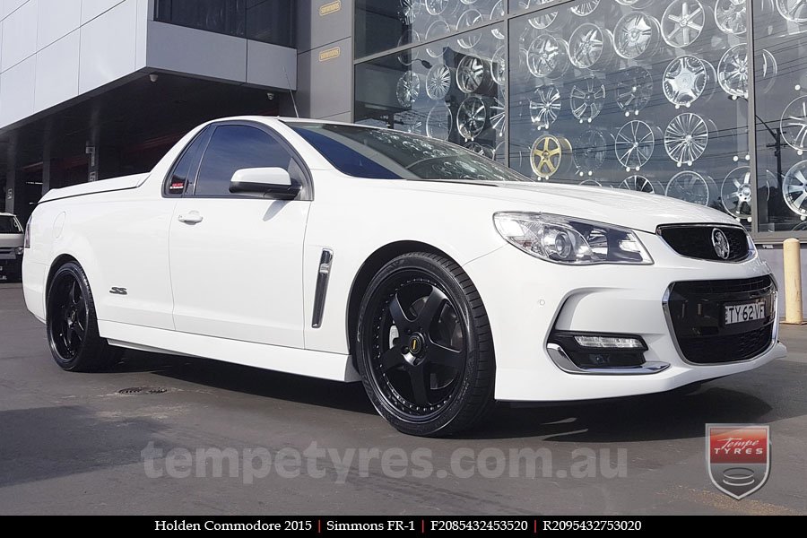 20x8.5 20x10 Simmons FR-C Full Satin Black on HOLDEN COMMODORE