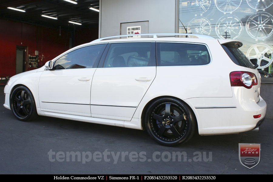 20x8.5 20x9.5 Simmons FR-1 Satin Black on HOLDEN COMMODORE