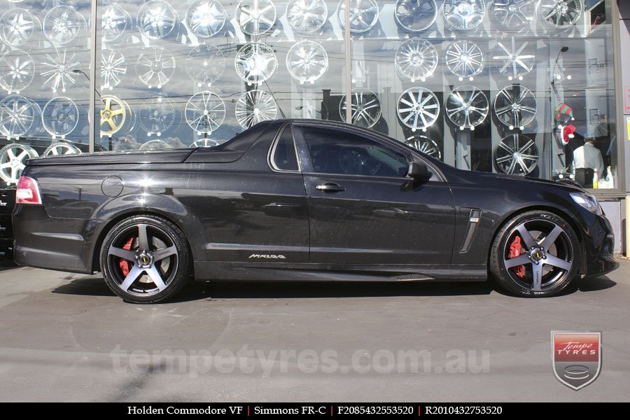 20x8.5 20x10 Simmons FR-C Black Tint NCT on HOLDEN COMMODORE