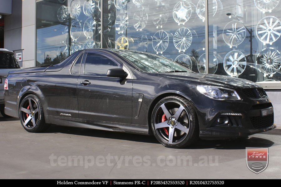 20x8.5 20x10 Simmons FR-C Black Tint NCT on HOLDEN COMMODORE