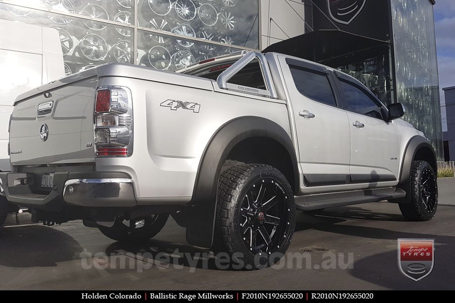 20x10 Ballistic Rage Millworks on HOLDEN COLORADO