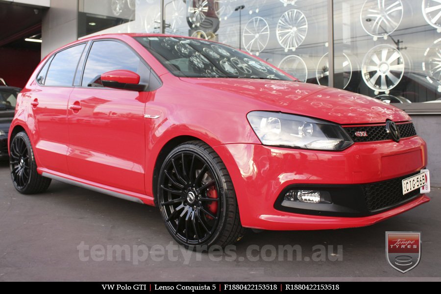 18x8.0 18x9.0 Lenso Conquista 5 SB CQ5 on VW POLO