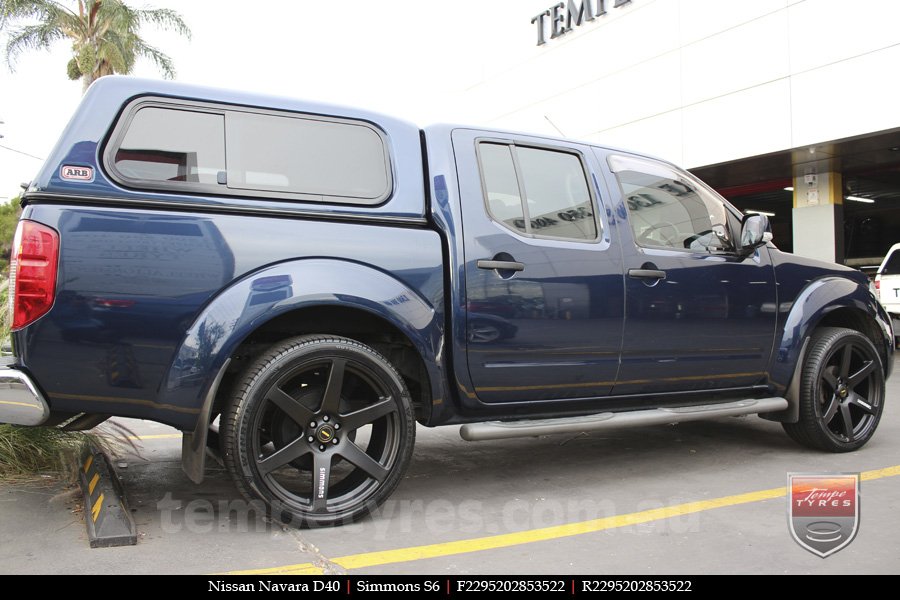 22x9.5 Simmons S6 Matte Black on NISSAN NAVARA D40