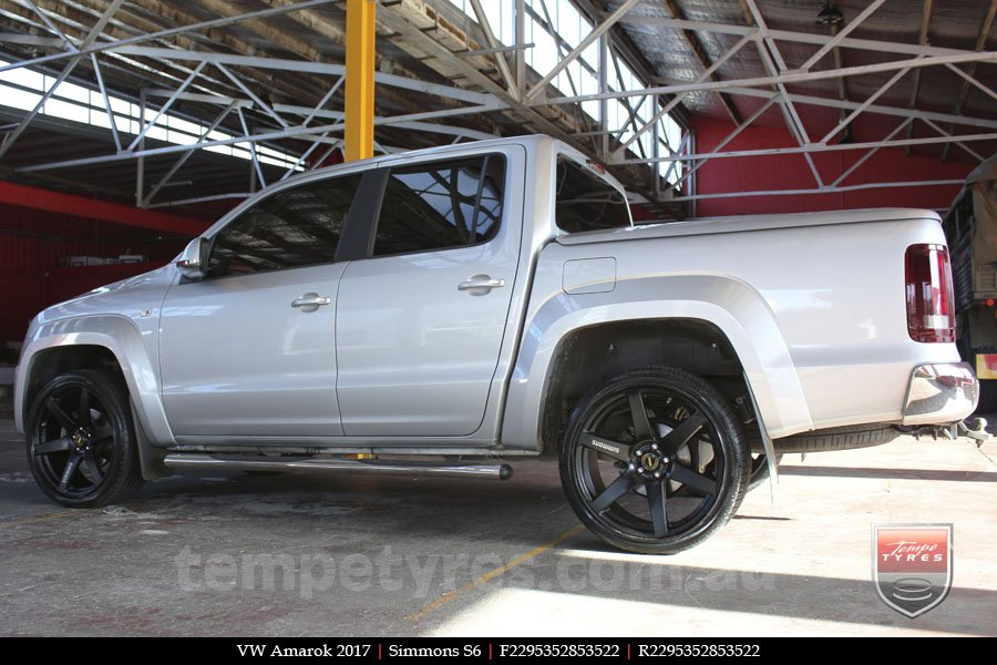 22x9.5 Simmons S6 Matte Black on VW AMAROK