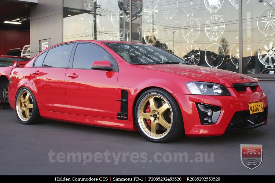 20x8.5 20x9.5 Simmons FR-1 Gold on HOLDEN COMMODORE