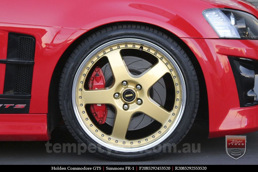 20x8.5 20x9.5 Simmons FR-1 Gold on HOLDEN COMMODORE