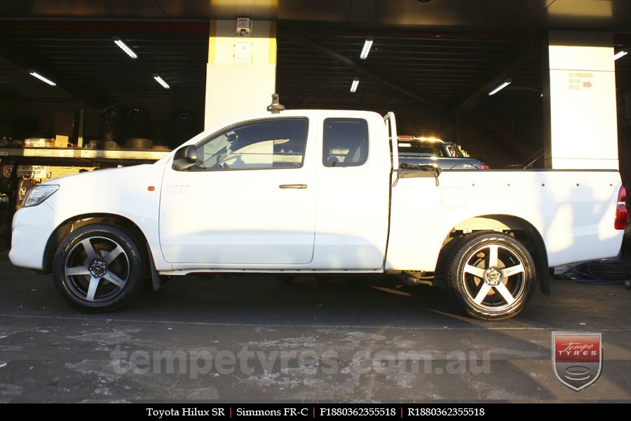 18x8.0 18x9.0 Simmons FR-C Black Tint NCT on TOYOTA HILUX