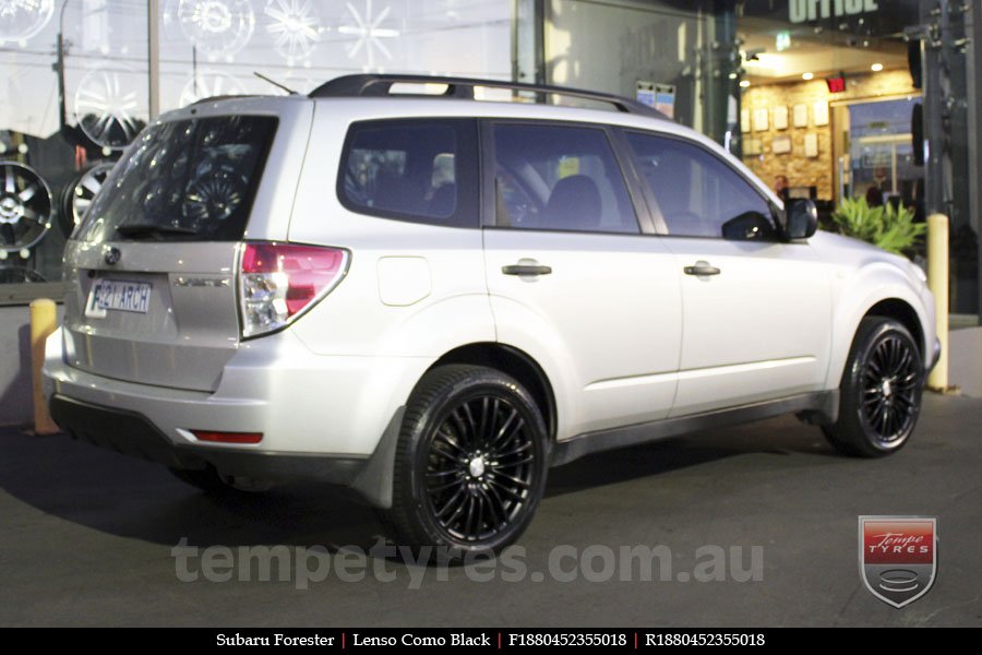 18x8.0 Lenso Como Black on SUBARU FORESTER