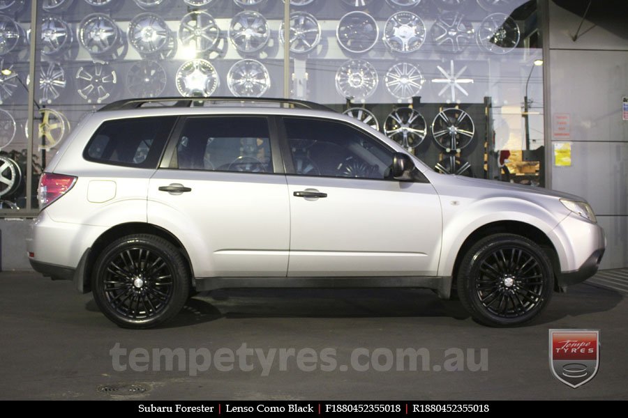 18x8.0 Lenso Como Black on SUBARU FORESTER