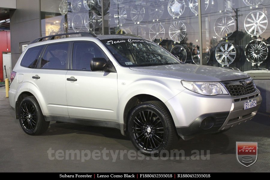 18x8.0 Lenso Como Black on SUBARU FORESTER