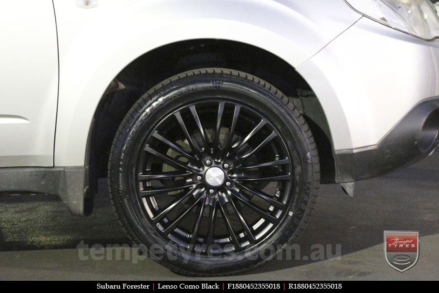 18x8.0 Lenso Como Black on SUBARU FORESTER